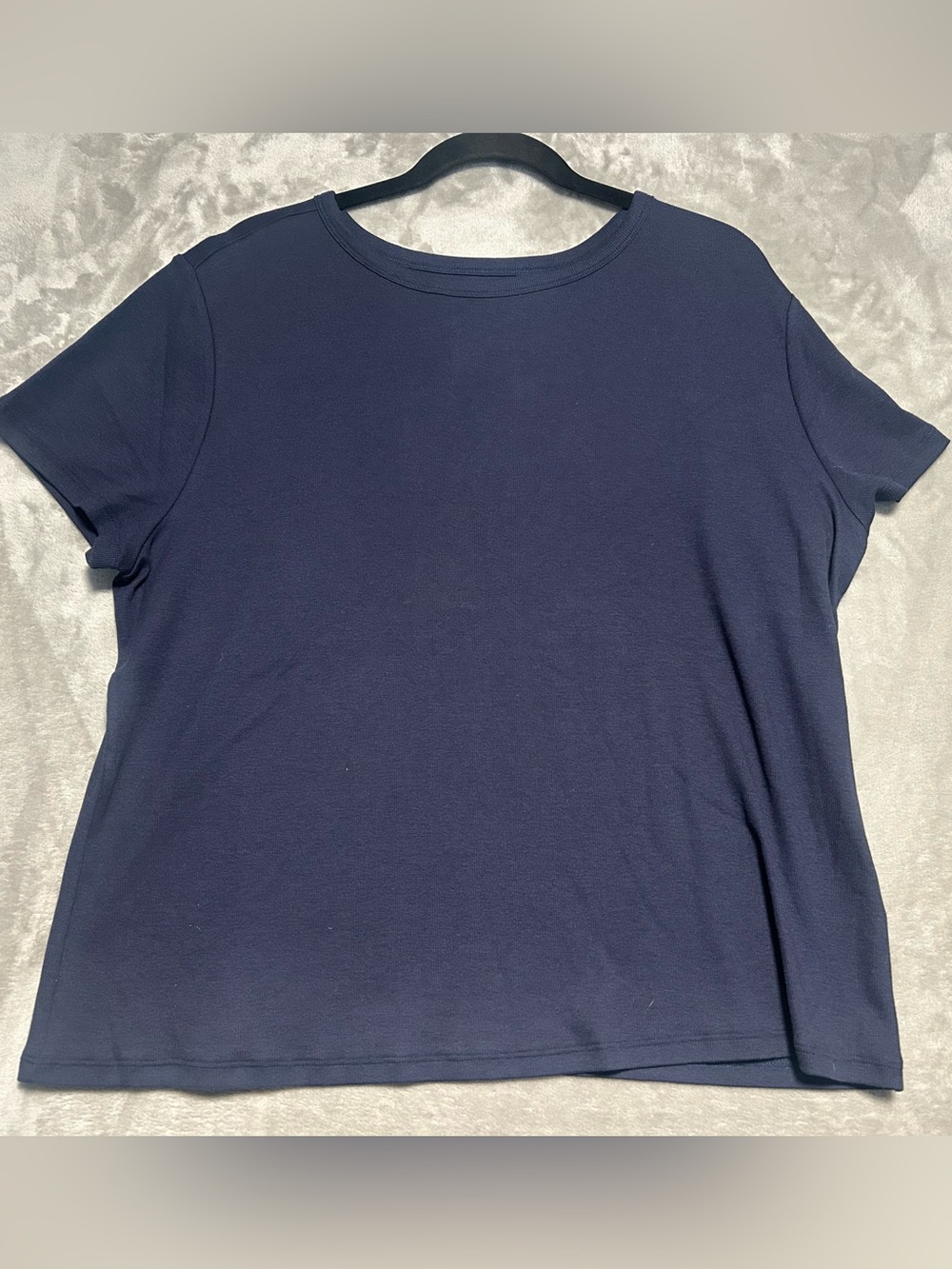 Vineyard Vines Cotton Modal Cap Sleeve Top Women’s 2X Navy Blue Stretch Ribbed